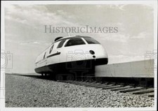 1974 Press Photo Linear Induction Motor Research Vehicle in Pueblo, Colorado picture