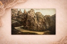 Antique Cheddar Wind Rock Somerset England Peacock Series Postcard British picture