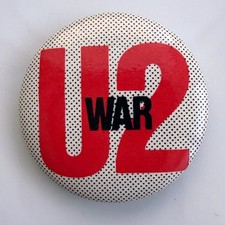 RARE Vintage 1983 U2 button War logo badge 1