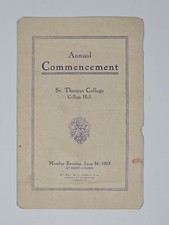 1913 St. Thomas College Commencement Program Scranton PA Bishop Hoban Graduation picture