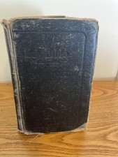 Antique Holy Bible Holman Pronouncing Edition Small Pocket Size Black Cover picture