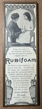 Original Antique Rubifoam Dental Advertising Wall Hanging Vintage Dentist Ad picture