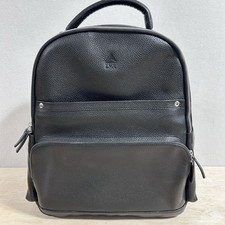 Royce New York Delta Million Miler Black Pebbled Leather Backpack Travel Bag picture