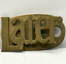 Vintage Brass Metal Letter Desk Clip Holder picture