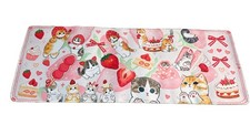 Mofusand Desk Mat Cats Food Strawberry Pink Cake Kawaii Cute New picture