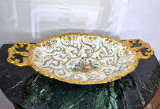 Antique German Meissen Porcelain Candy Bowl, 15.5