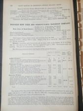 Original 1894 train report WESTERN NEW YORK & PENNSYLVANIA RAILROAD Emporium PA picture