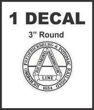 Richmond Fredericksburg & Potomac Railroad Rail Road Decal Lionel Train HO Scale picture