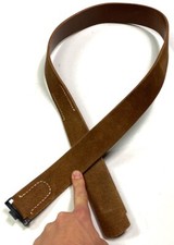 WWI GERMAN M1898 COMBAT FIELD EQUIPMENT BROWN LEATHER BELT- SIZE 2 (32-38 WAIST) picture