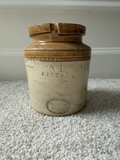 Antique Stephen Green Imperial Potteries Lambeth N1 Patent Glazed Crock 5” picture