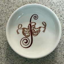 VTG Walker China NYC Sardi’s Restaurant Comedy Tragedy Masks & “S” Logo 4” Dish picture