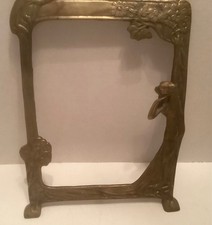 Vtg. Brass Frame Art Nouveau 