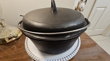 Vintage Unmarked No. 8 Dutch Oven Cast iron pan W/ lid  (wagner, Griswold?) picture