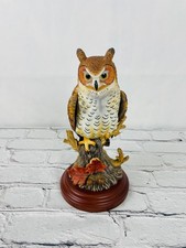 Vintage Lenox 1989 Great Horned Owl Porcelain Figurine Base Flaws CHIPPED SCRATC picture