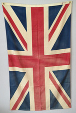 VTG Annin Defiance 100% Cotton Sewn Brittish Weathered Flag Textile Art LG 3x5' picture