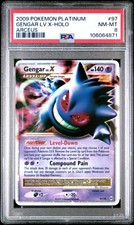 2009 POKEMON PLATINUM ARCEUS #97 GENGAR LV.X-HOLO PSA 8 picture