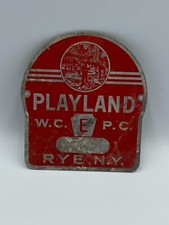 Vtg. 1960's Playland Rye, New York Westchester County Beach License Plate Topper picture