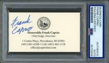 Frank Caprio SIGNED Business Card Judge Caught in Providence Auto Authentic PSA picture