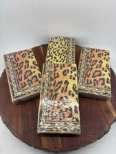 Lot Of 4 WILD THING ANIMAL PRINT Luncheon Towel PAPER NAPKIN 16ct IHR 3ply 13x16 picture
