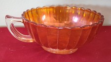 Vintage Imperial Marigold Carnival Glass Bowl Handled Nappy Dish picture