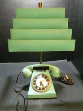 Vintage Trea-Boye Corp Art Deco Turquoise Lighter, Clock Lamp 14