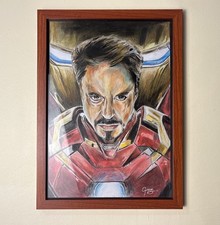 Iron Man Original Pencil Drawing With Frame picture