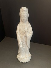 Vntg 12” Kannonsama Kutani China Kosen Porcelain Figure of Guanyin Japan picture
