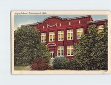 Postcard High School Plattsmouth Nebraska USA picture