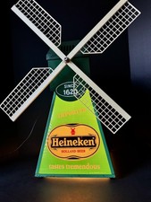 Vintage Heineken Beer Lighted Windmill Bar Sign (Rotating Wheel) VIDEO picture