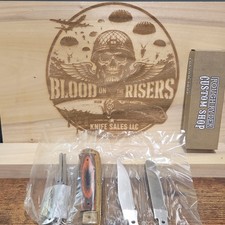 Rough Ryder Custom Shop Knife Parts Kit Wood Handle, Steel Blade Full Tang picture