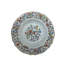 Handpainted Flower Butterflies Round Scalloped Edge Shape Porcelain Plate GB233S picture