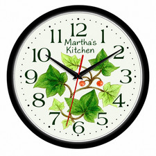 Martha’s Kitchen Ivy Personalized 10 Inch Wall Clock  Kitchen Wall Decor Gift picture