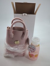 Starbucks 2021 China Pink Sakura 13oz Glass Cup With Handbag picture