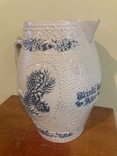 19thc White Utica New York Pottery salt glaze 8.75