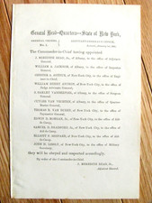PRESIDENT CHESTER A ARTHUR CIVIL WAR PROMOTION GENERAL ORDER 1861 picture