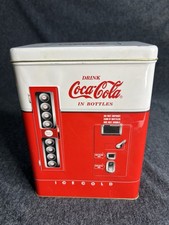 Vintage Coca-Cola Coke Bottle Vending Machine 8x6x4 Tin Metal picture