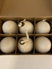 6 Pcs Large Velvet Christmas Ball Ornaments 3.9'' Beige Christmas Ornaments picture
