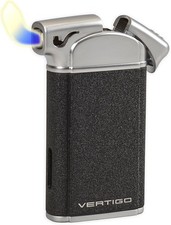 Vertigo by Lotus Crosby Single Soft Flame Pipe Lighter with Tamper (Black) 8266 picture