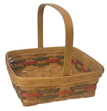 Longaberger Vintage Easter Single Pie Basket 1987 Signed by Dave Longaberger picture