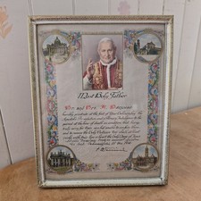 1961 Framed Plenary Indulgence Signed By Pope John XXIII Ornate Most Holyfather picture