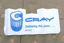 Vtg CRAY Supercomputer Auto Sun Shade Dash Visor Delivering the Power… ~1985 NOS picture
