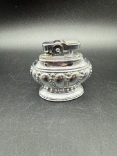 Vintage Excello Ornate Beaded  Oval Crown Design Table Lighter Japan Untested picture