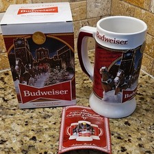 Budweiser 2020 Brewery Lights 41st Anniversary Edition Holiday Stein w/ Box COA picture