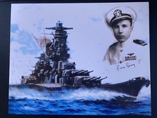 Francis Fran Ferry Helldiver Pilot Yamato Autographed 8x10 Picture picture