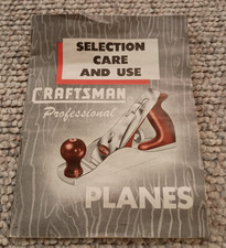Vintage 1951 Craftsman Professional Planes Selection Care and Use Booklet picture