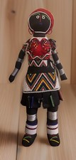 African Handmade Beaded Doll 16 1/2” Tall Ndebele Tribal Art picture