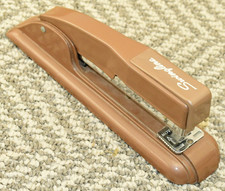 VTG Swingline Brown 27 Stapler Art Deco Design WORKS Metal Copper Color picture