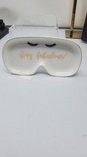 White/Gold/Black Eyeglasses-Shaped Trinket Dish 
