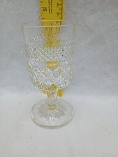 WEXFORD Glass Diamond Cut Design Juice Wine Water Stem Goblet picture