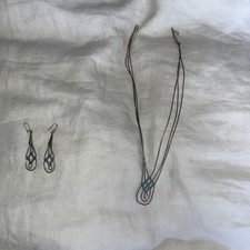 Vintage Navajo Necklace And Earrings picture